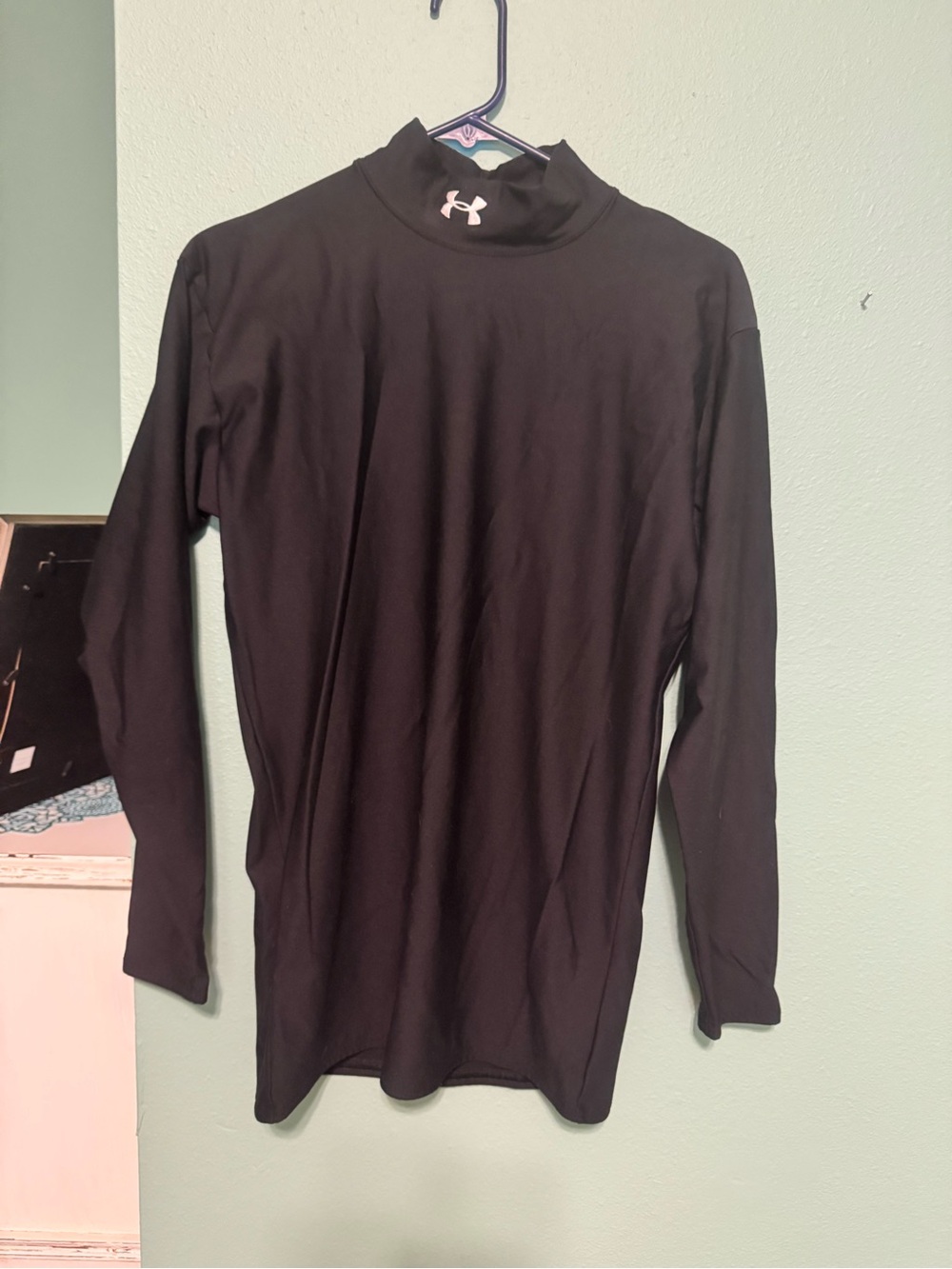 Under Armour Black Long-Sleeve Mock Neck Performance Top